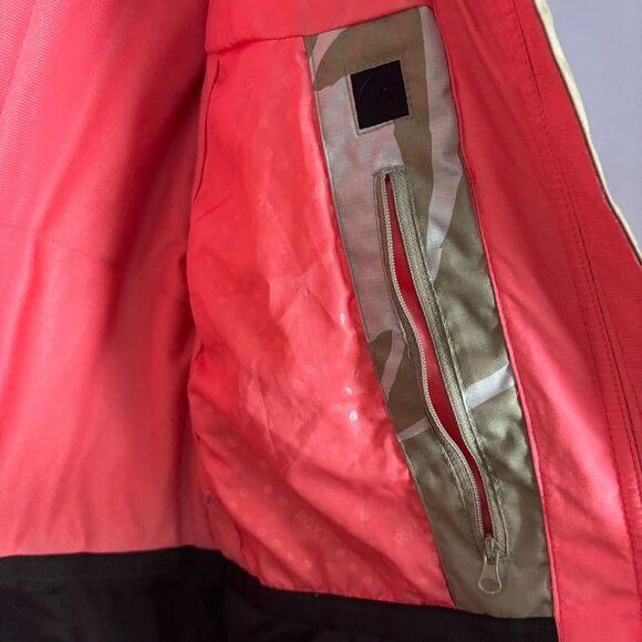 Roxy Women's Snow Ski Coat Winter Jacket Green Grey Floral Hooded Size Large - Picture 8 of 14